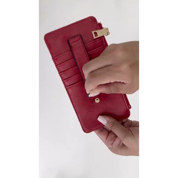 Saige Slim Card Holder Women's Wallet Brown - Picture 5 of 10